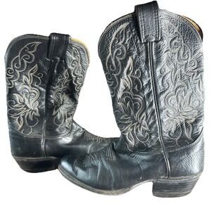 Vintage Olathe Boots Mens Size 10D Cowboy Western Leather Made USA 90s